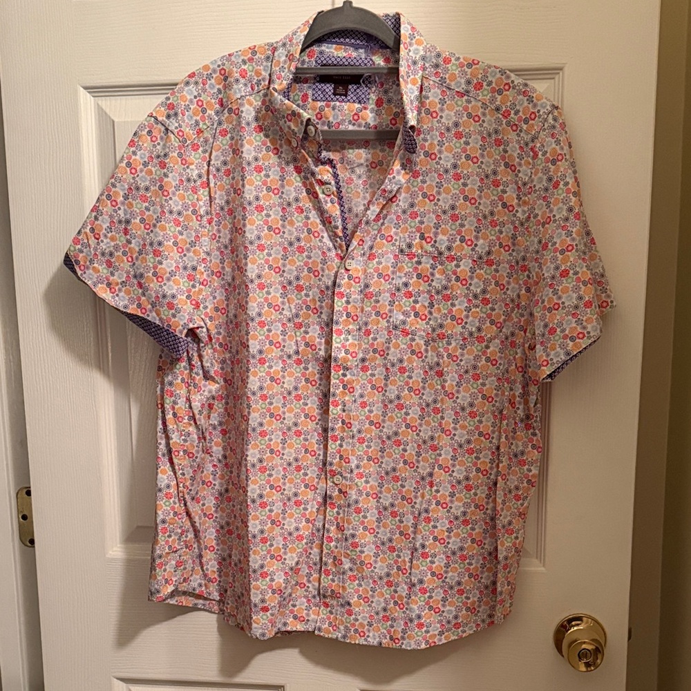 Johnston & Murphy Multicolor Floral Button Down Shirt